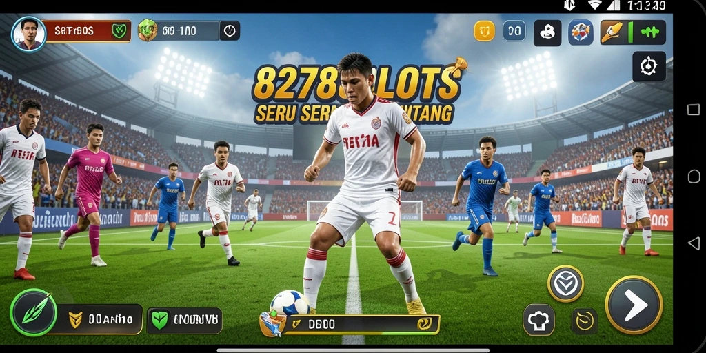 Tampilan utama 8278SLOTS menunjukkan gameplay seru dengan slot olahraga.