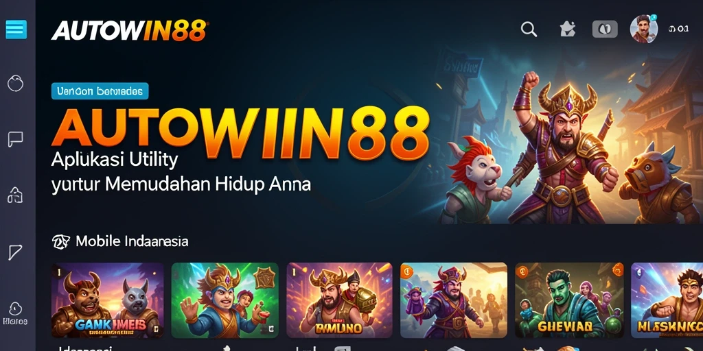 Screenshot aplikasi AUTOWIN88 menampilkan antarmuka yang bersih dan intuitif.