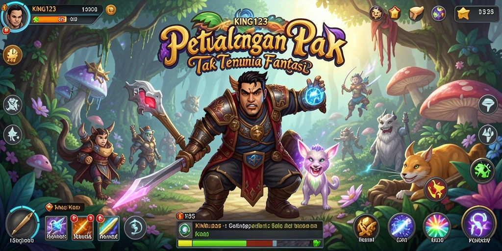 Tampilan gameplay <strong>KING123</strong> yang mendebarkan di dunia petualangan.
