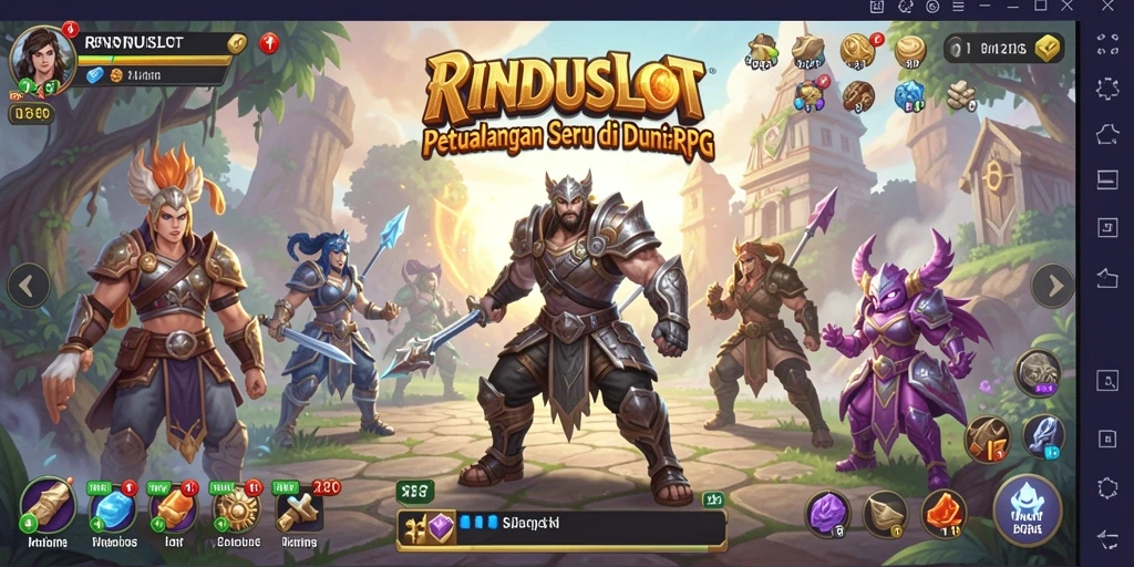 Tampilan gameplay RINDUSLOT yang mendebarkan di dunia RPG.