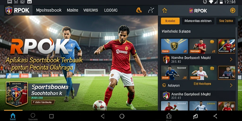Screenshot utama RPOK menampilkan tampilan taruhan olahraga yang menarik.