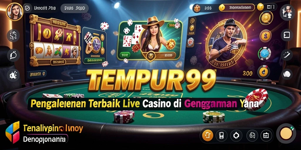 Tampilan gameplay Live Casino yang mendebarkan dan interaktif di TEMPUR99.