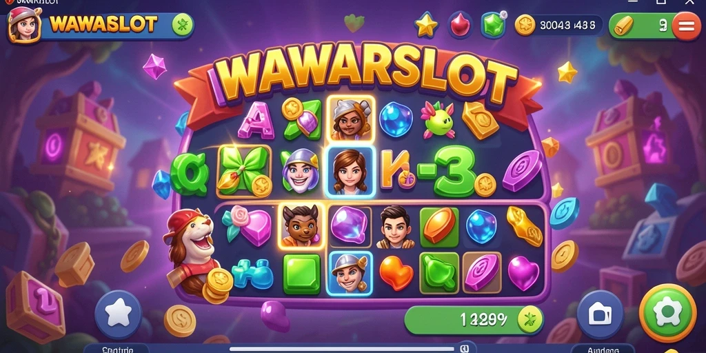 Tampilan gameplay seru dari WAWARSLOT yang menantang pemain di setiap level.
